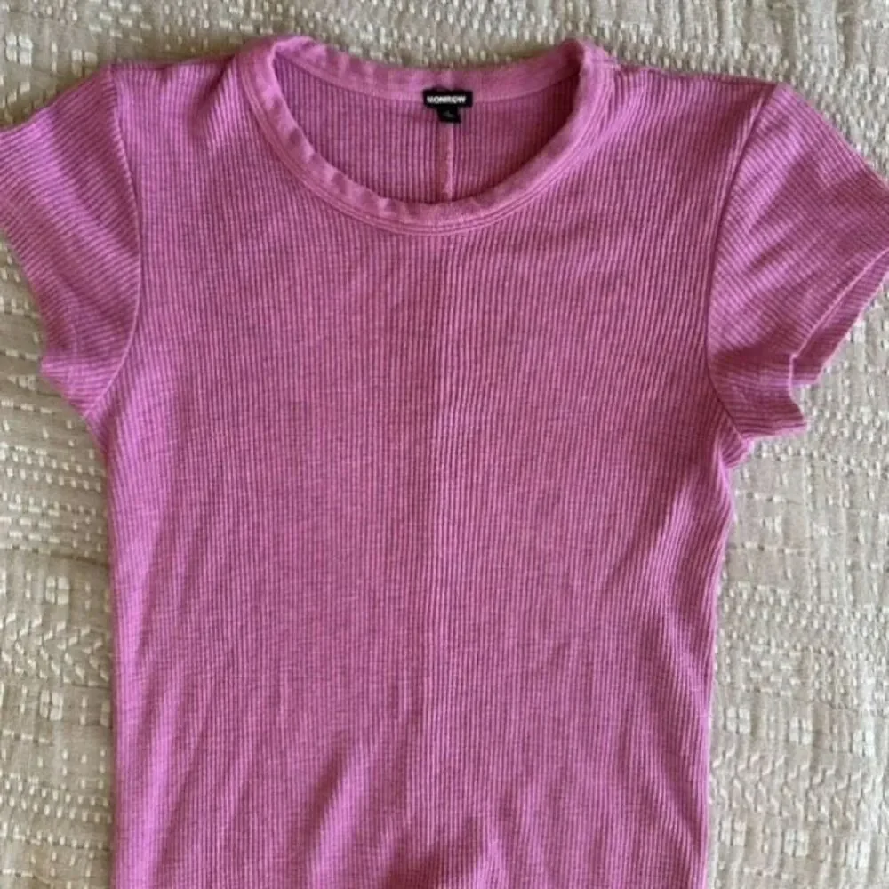 Monrow Supersoft Ribbed Cap Sleeve Midi Dress in Hot Pink Size L